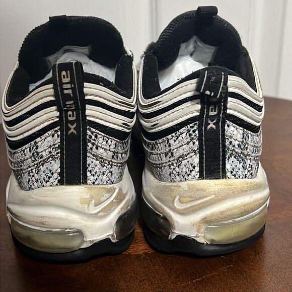 🔥 Nike Air Max 97 'Cocoa Snake' Running Shoes Women's Size 8 Black White - GUC - Picture 6 of 15